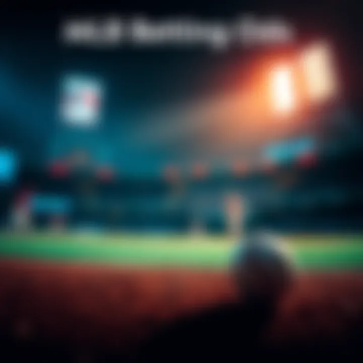 Graphic showing MLB betting odds and predictions for July 19, 2025, with a baseball theme