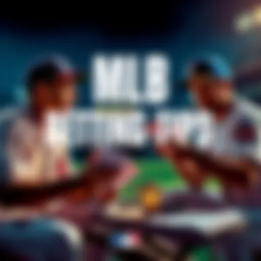 Baseball players with betting slips discussing tips for MLB games