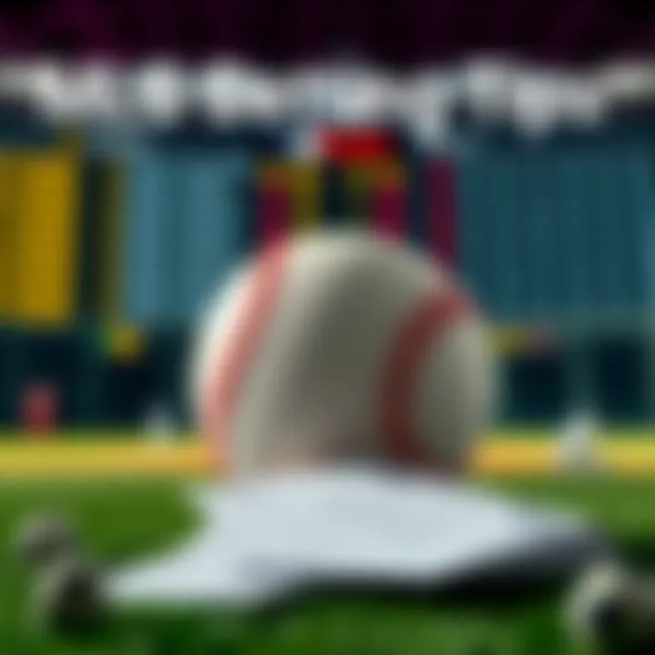 MLB Betting Tips A baseball with a betting slip and a scoreboard in the background, symbolizing betting on MLB games.