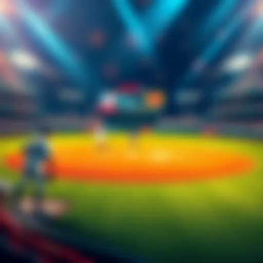 A baseball field with players in action, showcasing a game scene relevant to MLB betting tips.