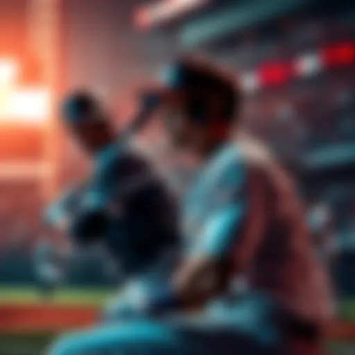 Baseball players in action during a game, emphasizing a focused sports betting atmosphere