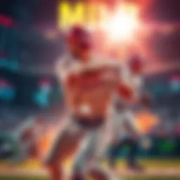 Baseball players in action with betting odds displayed in the background