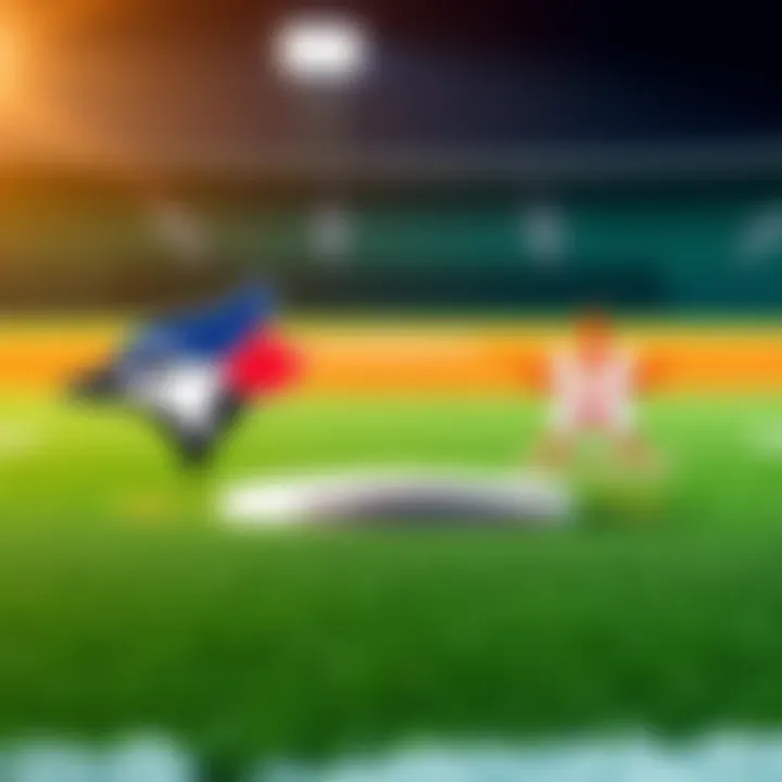 A baseball field with the logos of Blue Jays and Astros, highlighting betting odds and tips for upcoming games.