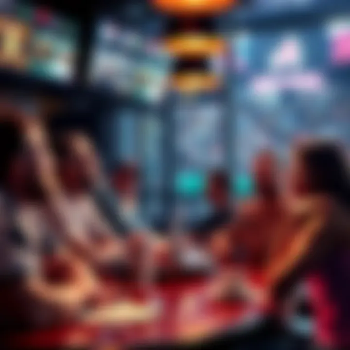 A group of fans sharing their thoughts about Major League Baseball events at a sports bar