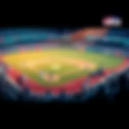A baseball field with players engaged in a game, showcasing strategies for the upcoming MLB season.