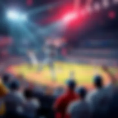 Exciting moments from MLB games with players in action and fans cheering in the stands