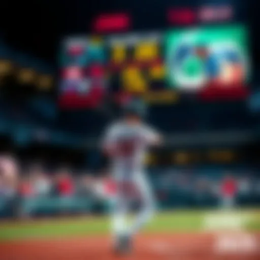 A baseball player stands ready to hit, with a scoreboard in the background showing the date June 20, 2025. Fans in the stands are cheering and holding signs.