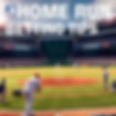 A baseball field with players preparing for a game, focusing on the excitement of betting on home runs in MLB games.