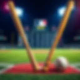 MLB Home Run Betting Tips Graphic showing baseball bats and a scoreboard with home run stats