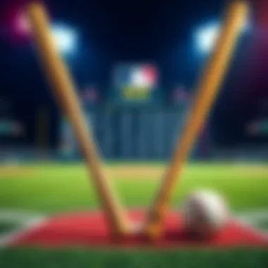 MLB Home Run Betting Tips Graphic showing baseball bats and a scoreboard with home run stats