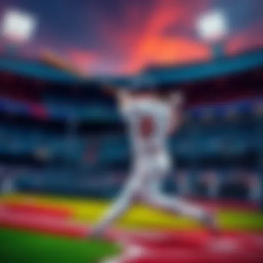 A baseball player swinging a bat as a ball is hit over the outfield fence, symbolizing home runs and betting tips.