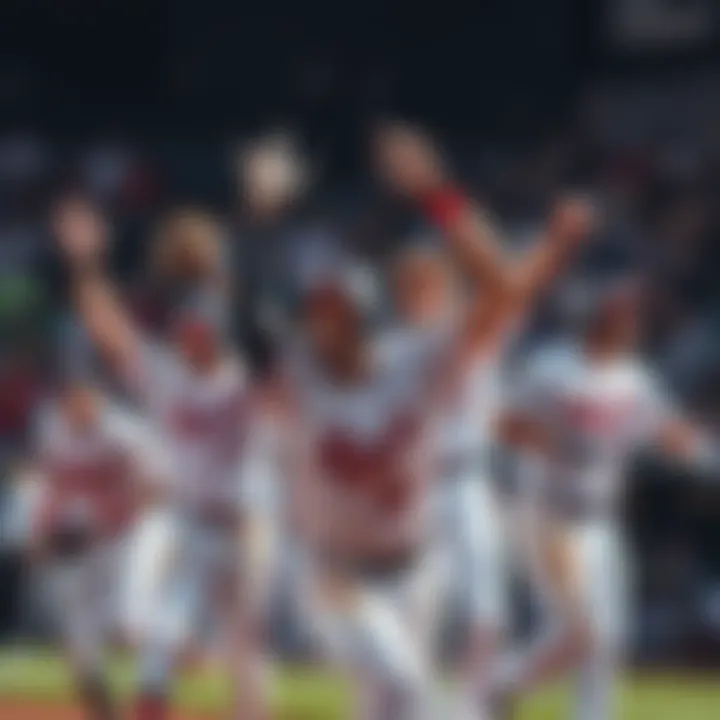 Players from various MLB teams celebrating during the 2025 season