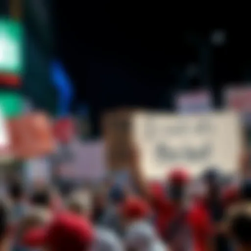 MLB Lockout 2026 Protests People protesting during the MLB lockout in 2026, holding signs and banners related to player rights and club actions.