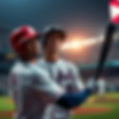 MLB Players Struggling to Hit Professional baseball players in a game looking frustrated as they miss pitches, highlighting their poor performance despite high contracts.
