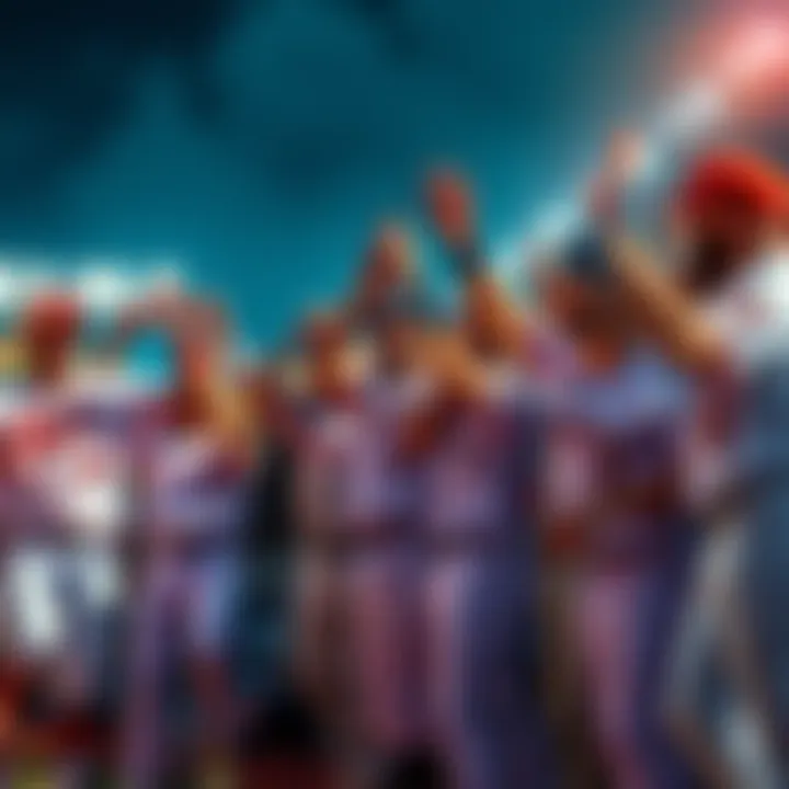 MLB players celebrating a recent win with excitement in the dugout