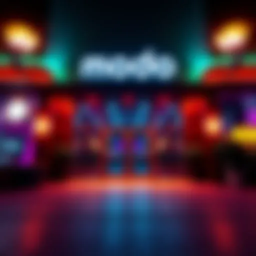 Bright entrance of Modo Casino with welcoming lights and signage.