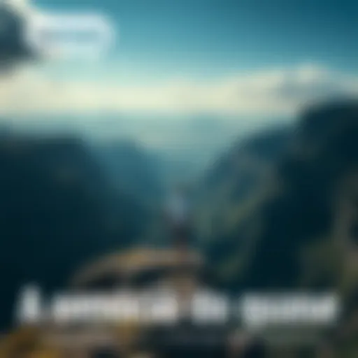 A person standing on a rocky cliff, looking out over a vast landscape, symbolizing the journey of a near success, deep in thought.