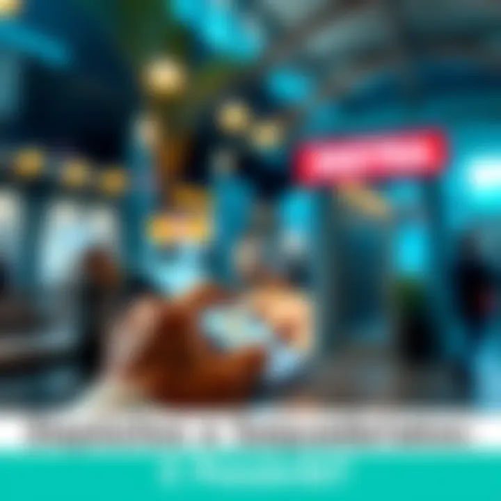 A person using a mobile app to deposit and withdraw money instantly in a financial service.