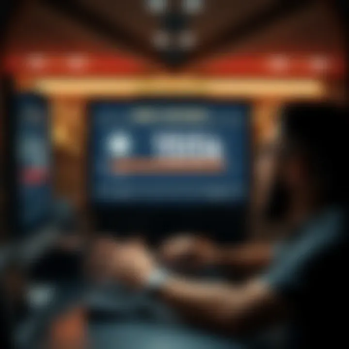 A shocked person looking at a computer screen showing a zero balance after winning money from gambling