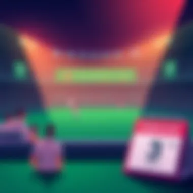 Moneyline Betting Pool Update A digital illustration showing a betting pool with participants and odds displayed, highlighting the competition format for Moneyline betting. A calendar shows the date February 3rd.