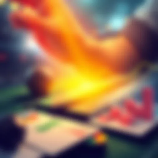 Illustration of betting tips with charts and graphs showing trends for the month