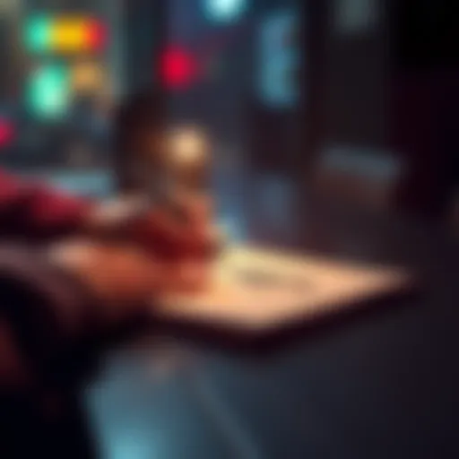 Monthly Contest for a Prize A person writing their name on a sheet of paper for a monthly contest to win a cash prize