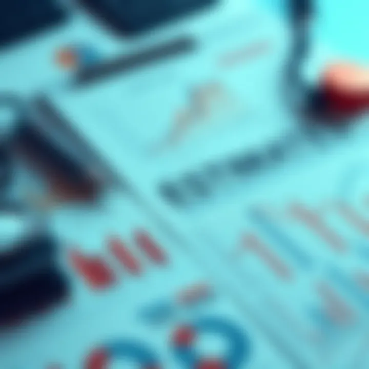 Monthly Estimates Impact A planner with graphs and charts illustrating monthly estimates and planning strategies