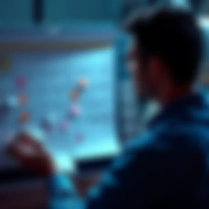 A person looking at a calendar with notes and reminders, contemplating future events and decisions.