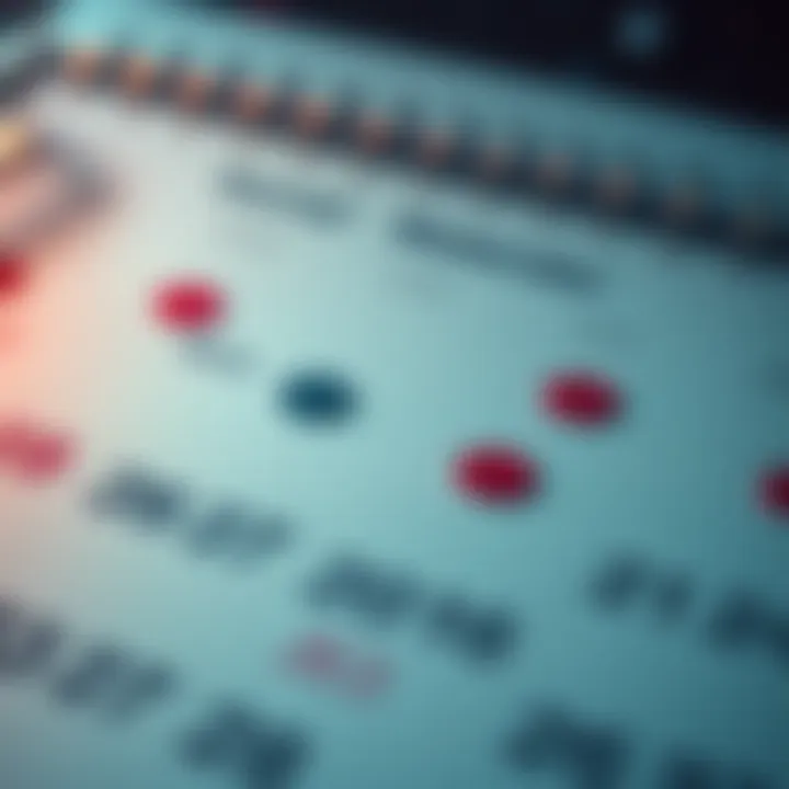 A calendar showing marked dates for monthly financial obligations and events.