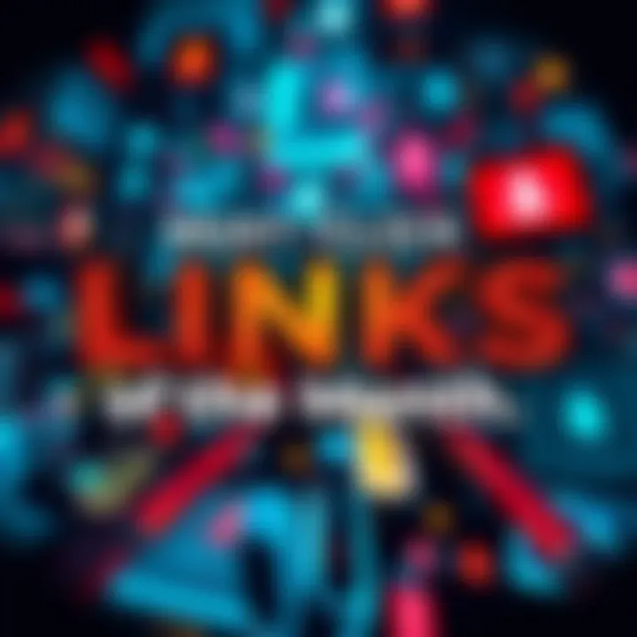 A collage of highlighted links and articles representing top news this month