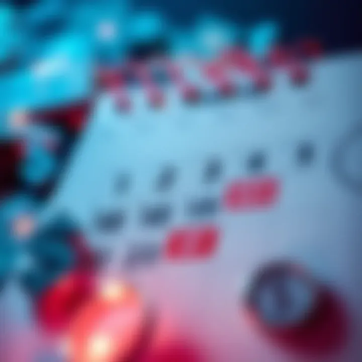 A close-up of a calendar with highlighted dates marking payment days and money symbols around it