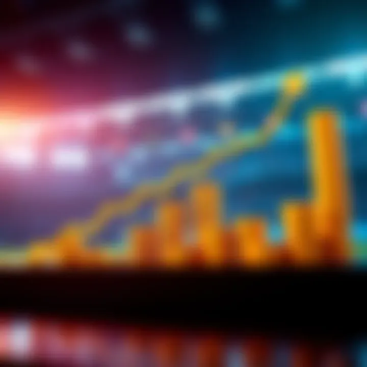 Graph showing rising monthly wager values with gold investment icons