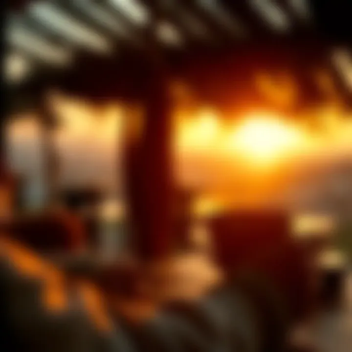 A person enjoying a cup of coffee at sunrise with a cozy atmosphere