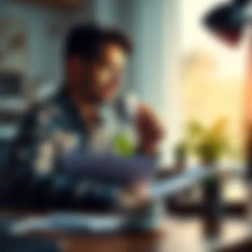 A person reviewing a checklist and sipping coffee at a desk in the morning light, focused on productivity.