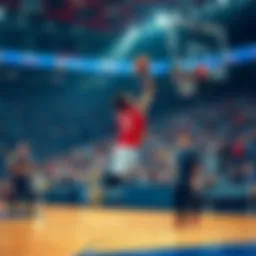 Murray makes an unexpected shot during a basketball game, leaving fans upset and frustrated in the background.