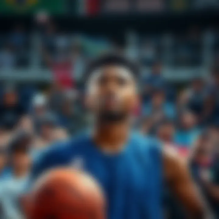 Napheesa is shown looking concerned while holding a basketball, with a crowd of fans reacting in the background.