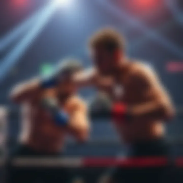 Nathaniel Wood fights in the octagon, showcasing his skills against an opponent in a competitive match.