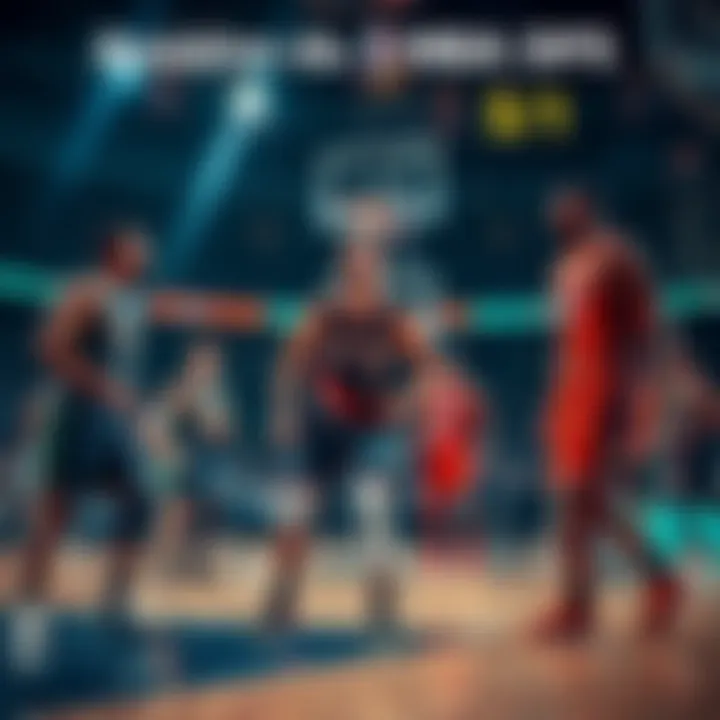 NBA players on the court during a game, showcasing performance highlights and competition insights for DFS analysis