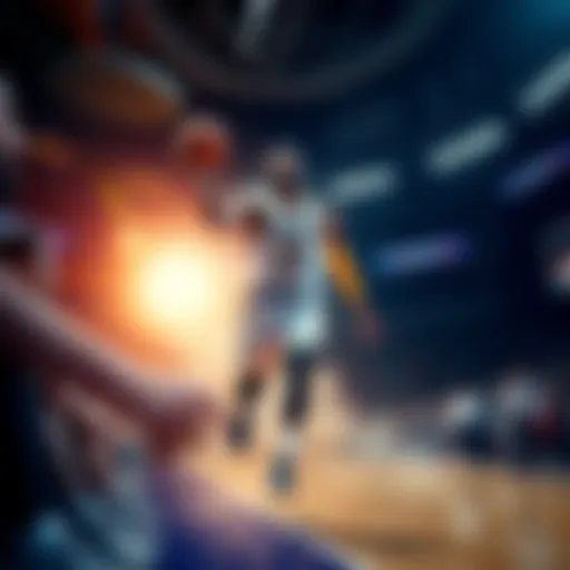 A basketball player coming off the bench to join the game, showcasing the energy and skills of an NBA sixth man.