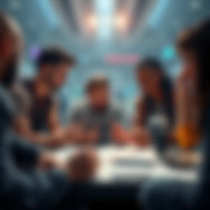 NBA Betting Picks for Tomorrow Group discussing NBA betting predictions with excitement and charts in front of them