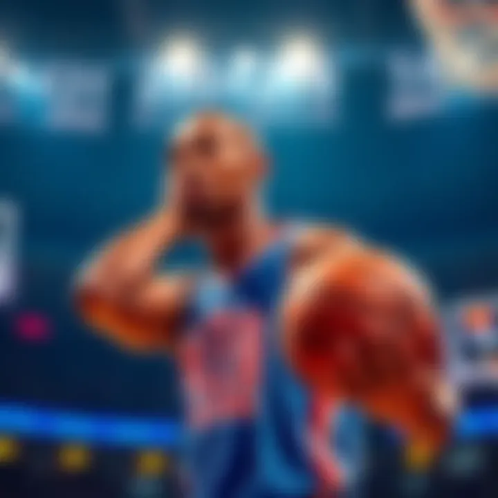 A basketball player holding a basketball with betting odds displayed in the background, representing strategies for NBA bets today