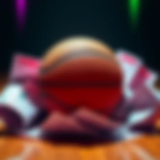 A basketball with betting slips around it, illustrating quick betting strategies for NBA games.