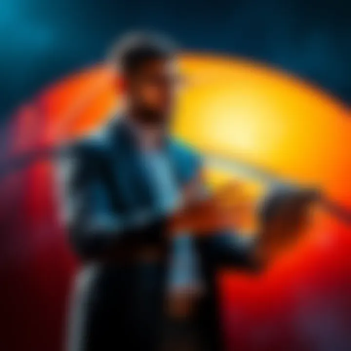 NBA Betting Tips A sports analyst sharing NBA betting tips with a basketball background