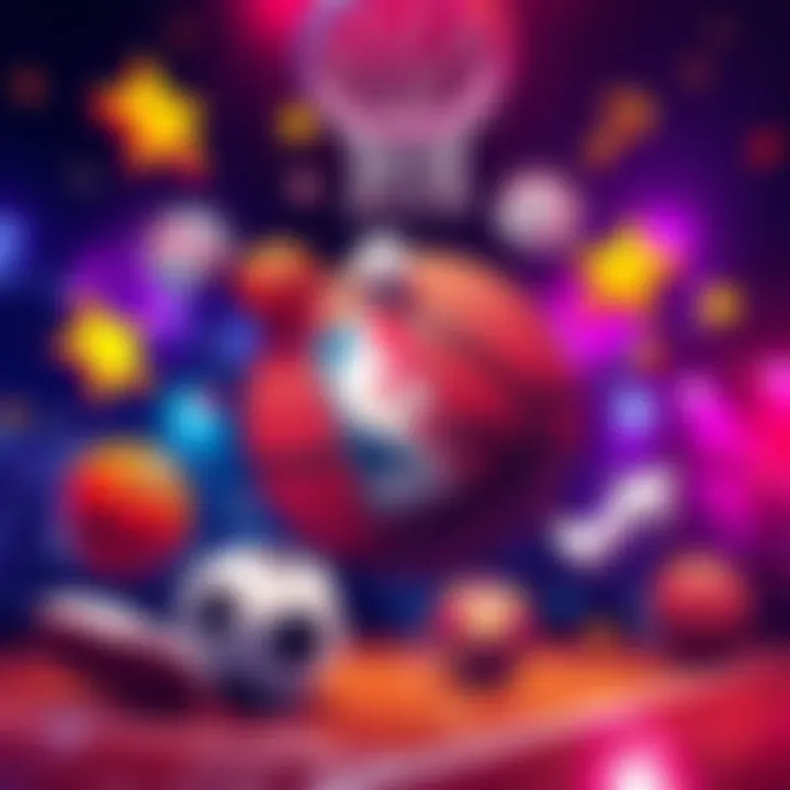 Illustration showing basketball elements with betting symbols, highlighting strategies for NBA games.