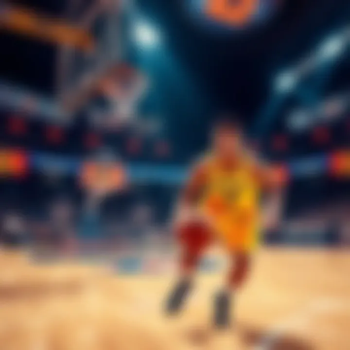 NBA Betting Tips for May 27 Basketball court with player in action, showcasing NBA games for betting tips.