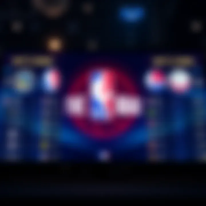 A graphic showing NBA logos and betting odds for tonight's games