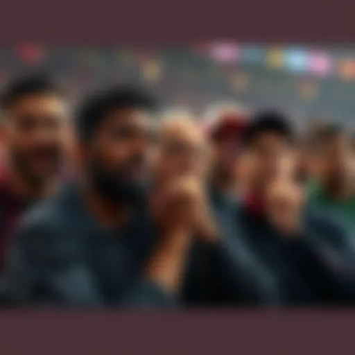 Group of frustrated basketball fans expressing disappointment after losing bets on an NBA game