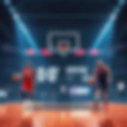 A basketball scene featuring Miami and Detroit teams with betting odds for 'No Overtime' displayed