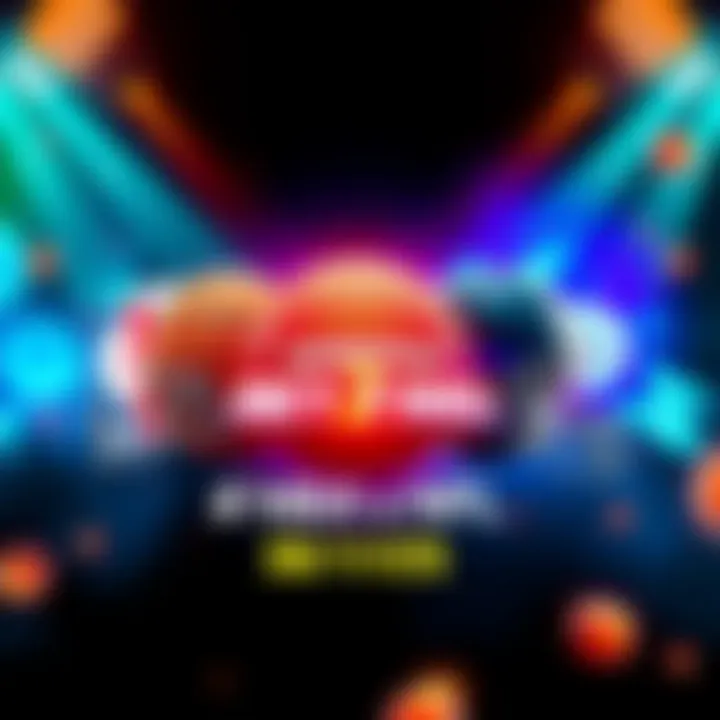 A vibrant graphic showing basketball and football symbols with promotional text for betting offers