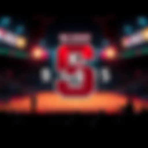 Graphic showing a betting line of +9.5 for NC State basketball